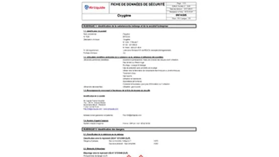 FDS Fiches de Données Sécurité