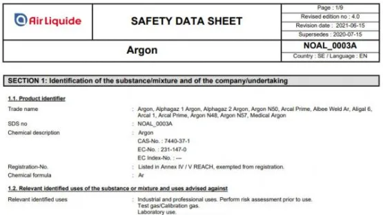 Safety data sheet smaller
